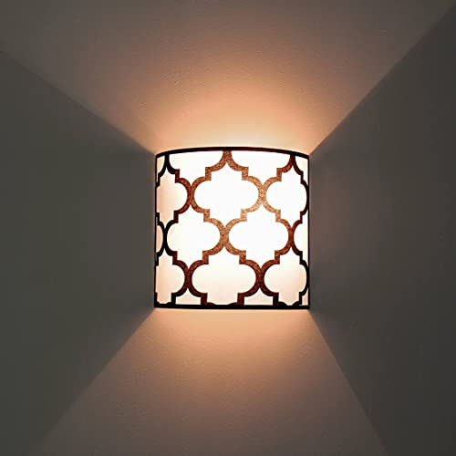 Licht-Erlebnisse Wandleuchte 60er Flurlampe Weiß Schwarz Ø25,5cm tolles Muster Retro Lampe
