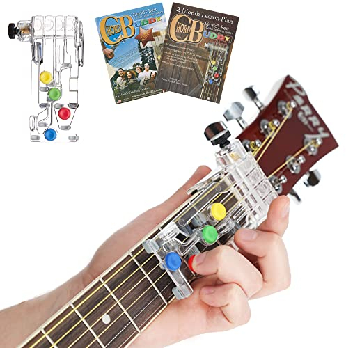 ChordBuddy Made in the USA – Gitarrenlernen mit Songbook, Unterrichtsplan, App und Rechtshänder ChordBuddy