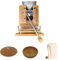 Eschenfelder Kornquetsche | Flocker | Wandmodell Alu- & Holz-Trichter | Flockenquetsche | Buche | made in Germany (Komplett-Set-Alu)