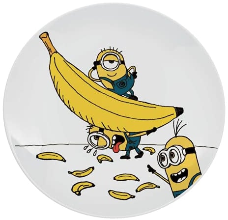 WMF Plato Infantil (19 cm), diseño de Minions Porcelana, lavavajillas, Color y Apto para Alimentos, Blanco