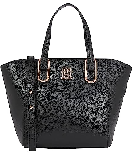 Tommy Hilfiger Damen Tote Bag Tasche Timeless Med Mittelgroß, Schwarz (Black), Onesize