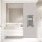 Warmehaus Straight Heated Towel Rail Radiator Ladder Chrome 700x400mm Central Heating Radiators for Bathroom Kitchen