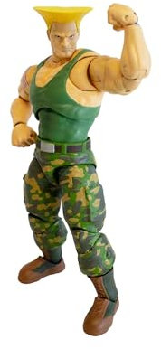 Jada Toys Street Fighter Figura Guile (15 cm) - Personaggio mobile da collezione e action da Street Fighter 2: The Final Challengers, con testa alternativa, mani e accessori, dai 13 anni in su