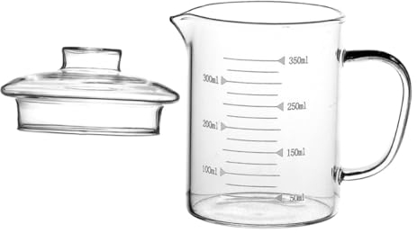 Cabilock 1 Pc taza graduada vaso de espresso vasos medidores de liquidos líquido vasos de vidrio taza de escala doméstica Copa de vidrio calefacción taza medidora taza de leche