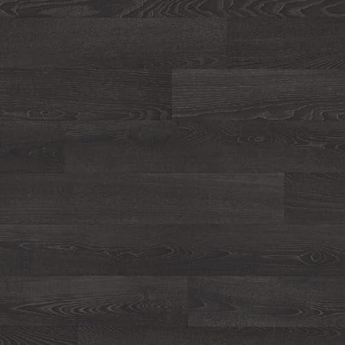 Black Wood Effect Anti Slip Contract Commercial Heavy Duty Flooring with 3.0mm Thickness, Contract Commercial Vinyl Waterproof Lino Flooring -2m(6'6) X 2m(6'6)-4m²