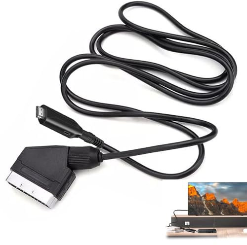 Adaptateur péritel vers HDMI avec câble d'alimentation USB - Convertisseur vidéo et audio HD pour TV, projecteur et console de jeu - Plug & Play, conversion de signal