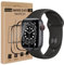 Bodyguard Schutzfolie für Panzerglas für Apple Watch Series 4/5/6/se (40mm), Blasenfrei Schutzglas, Frei von Kratzern, Sensitive Touch, 2 Stück HD Klar Apple Watch 40mm Displayschutz(Schwarz Kante)