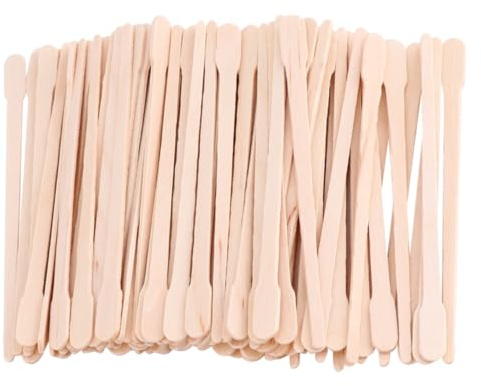 VICASKY 600stücke Teiliges Holzstäbchen Wachs-sticks Mit Flachem Und Dünnem Kopf Vielseitige Haarentfernung Für Gesicht Und Körper Praktische Wachs-applikatoren Für Salon Und Heimgebrauch