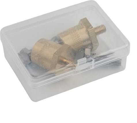 M6 M8 Battery Terminal Pole Adapter Connectors Set， For Cars Motorcycles Ships Marine Vehicle Brass Positive Negative Posts(M6)