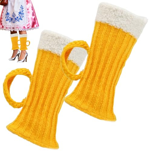 Générique Jambières,1 Paire Jambières Chaussettes Bottes Bière avec Poignées,Mode Fille pour Shopping Vélo Cosplay Voyage | Célibataire