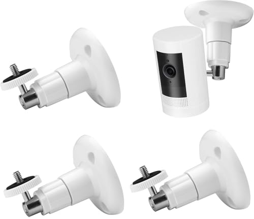 3-Pack Ring Camera Mount, Adjustable Wall Mount Brackets for Security Cameras, 360° Rotation, Easy Installation, Indoor and Outdoor Use