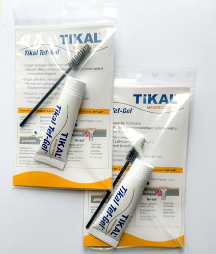 Tikal Tef Gel anti-corrosion T10 – Lot de 2 (2 × 10 g) – Vrac Blanc – Protection contre la corrosion pour vis et filetages