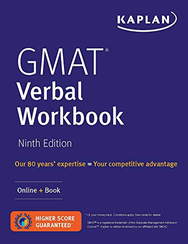 GMAT Verbal Workbook: Over 200 Practice Questions + Online (Kaplan Test Prep)
