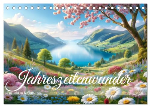 Jahreszeitenwunder: Ein Jahr in Bildern (Tischkalender 2026 DIN A5 quer), CALVENDO Monatskalender: Erleben Sie die Schönheit der Natur durch das Jahr in atemberaubenden Bildern. (CALVENDO Kunst)