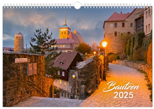 Kalender Bautzen 2025 | 45 x 30 cm | weißes Kalendarium