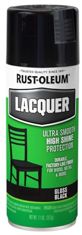 Rust-Oleum 1905830 Lacquer Spray Paint, 11 oz, Gloss Black