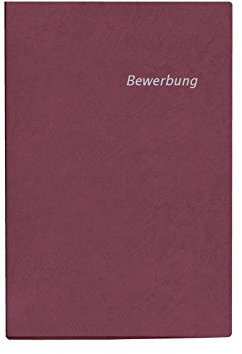 Veloflex 4941020 - Bewebungsmappe 2-teilig, DIN A4, Voderdeckel mit Druck Bewerbung, Leder-Struktur, rot, 1 Stück