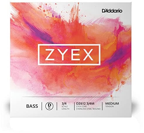 D'Addario Zyex 3/4 Scale Medium Tension Bass Single D String