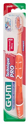 GUM Technique PRO Zahnbürste Soft 525 mit weichen Borsten für eine sanfte Reinigung