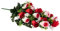 TRI Grabaufleger Rosen, Grabschmuck Kunstblumen Grabdekoration Rosenblüten Friedhofsgesteck, Blütenfreude, 60 x 25 x 7 cm, rosa & rot