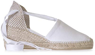 Toni Pons Damen-Espadrille aus Baumwoll-Canvas - Valencia - Weiß, 41 EU