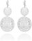 boucle d'oreille suspendue pour les femmes, boucle d'oreille fleur creux or rose en acier inoxydable avec cristal, Cuivre Zircone cubique Or rose Cristal Argent