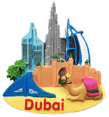 Burj Al Arab Dubai Kühlschrankmagnet, Weltstadt, Kunstharz, 3D, starkes Souvenir, Touristengeschenk, chinesischer Magnet, handgefertigt, kreative Heim- und Küchendekoration, Magnetaufkleber (Dubai 4)