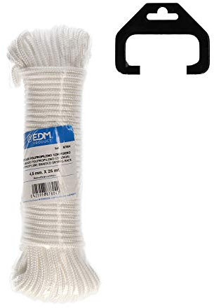 MADEJA TRENZADA POLIPROPILENO TENDEDERO 25MTS BLANCO