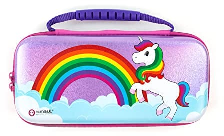 Numskull Étui de Transport Rigide pour Nintendo Switch Unicorn - Housse de Transport pour Console Nintendo Switch et Jeux - Convient pour 10 Jeux et Accessoires (Interrupteur intendo Switch)