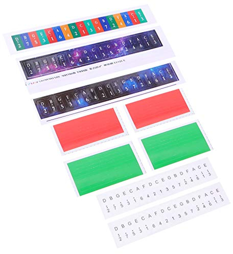 5 Sets Kalimba Hinweis Aufkleber Daumen Klavier Hinweis Aufkleber 17 Finger Instrument Ausbildung Hinweis Dekoration Zeichen für Starter Anfänger (Random Style)