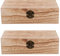 Wooden Box with Hinged Lid: 2PCS Rustic Wood Storage Box Lid Decorative Wooden Jewelry Makeup Boxes for Home Table Decoration - 20 X 10 X 6 Cm