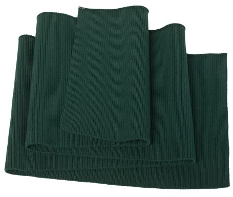 Tira de Punto Acanalado TinaKim para Acabados - Ideal para Puños, Cinturillas y Cuellos de Suéter/Chaqueta (Verde, 90x16 cm)