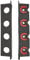 Berkley Twist Lock Utility 4 Rod Rack 4 Rod Rack, Storage Rack, Rod Management,Unisex, Black/Red