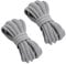 VSUDO 120 cm Lacci Grigio Chiaro Ovali per Scarpe Sneaker, Light Gray Oval Sport Laces, Lacci Grigio Chiaro per Scarpe da Corsa, Stringhe per Scarpe Grigio Chiaro (1 Paio-Grigio Chiaro-120cm)