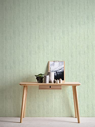 A.S. Création Skandinavische Pampasgras Tapete Hygge Grün Schwedisch Vliestapete Mint 386144 10,05x0,53m Made in Germany, Mintgrün