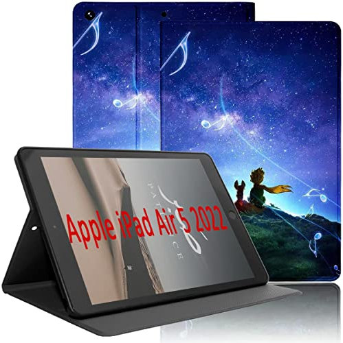 Yoedge Custodia per iPad 10,9 (iPad Air 5a Generazione 2022/4a Generazione 2020) Tablet, Soft TPU Ultra Sottile Smart Cover in PU Pelle Flip con Funzione Stand Protettiva Case, Little Prince 2