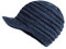 LANGZHEN Unisex Winter Hüte mit Visier Warme Ski Hut Stilvolle Strickmütze für Männer und Frauen (Blau-Melange)