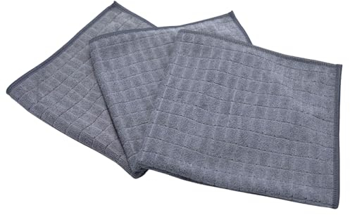 Sallder®️ Karo Universal Mikrofasertücher im 3er-Pack optimal für Haushalt & Auto sowie als Allzweck Reinigungstücher die 40x40cm Putztücher mit 320GSM besonders langlebig umweltfreundlich