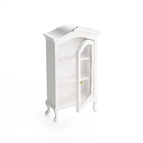 Odoria 1/12 Miniatur Möbel Schrank Puppenhaus Zubehör, Weiß