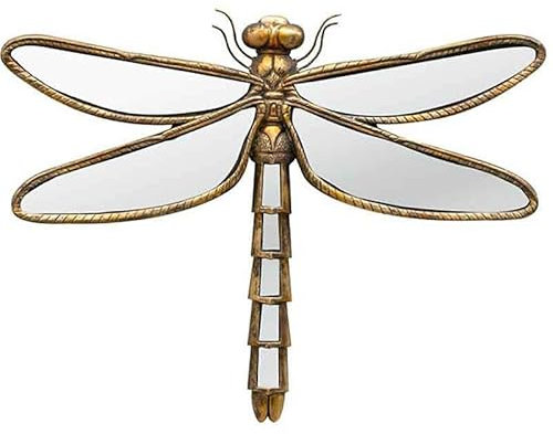CHEHOMA Specchio libellula dorato 35x26cm