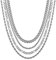 YADOCA 4PCS Silber Kette Herren Edelstahl Halskette für Männer Frauen Kubanisches Seil Figaro Box Kette Herren Halskette, Geschenke für Damen Mädchen Männer Jungs