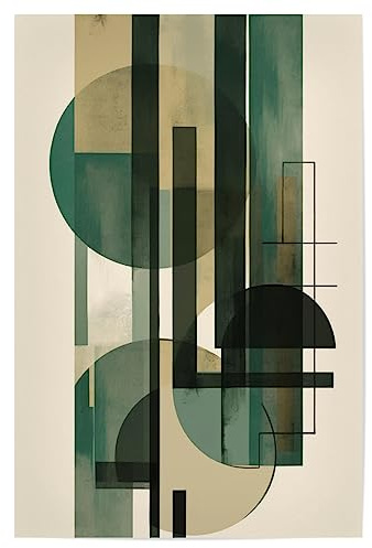 artboxONE Poster 75x50 cm Abstrakt Digital Mid Century Art - Bild wandbild mid Century digital Art geometrisch