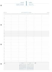 Exacompta 29250E Nachfüllorganizer für Exatime 29 Tagesplaner Jahrgang 1. und 2. Semester - Januar bis Dezember 2024