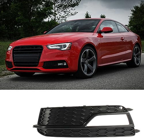 GSRECY Nebelscheinwerfer-Abdeckung für linke Beifahrerseite, kompatibel mit 2013–2016 Audi S5, A5 S-Line