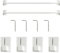 2 Barras de Cortina Retráctiles Ajustables Con 8 Ganchos Adhesivos y 4 Clavos en Forma de 7 - Barras Extensibles