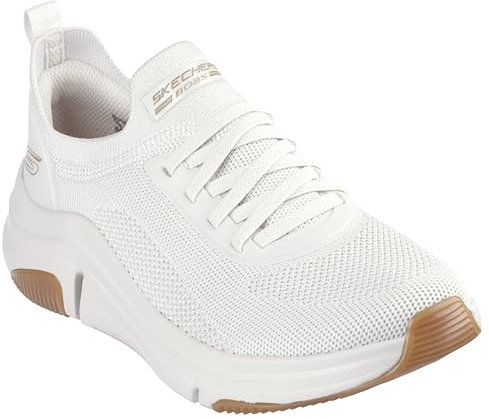 Skechers Women's Bobs Sparrow Flex Instant Clout Slip-On Sneakers, Off White Knit, 6.5 UK