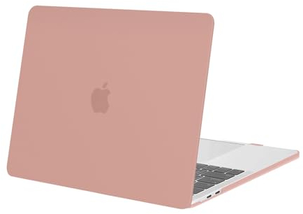 MOSISO Hülle Case Kompatibel mit MacBook Pro 13 Zoll 2025 2024 2023 2022-2016 M2 M1 A2338 A2289 A2251 A2159 A1989 A1706 A1708 mit/ohne Touch Bar,Plastik Hartschale Schutzhülle Cover, Lachsrosa