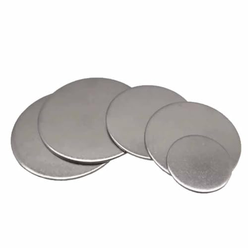 10 Piezas De Hoja Redonda De Acero Inoxidable, Disco De Placa Circular, Hoja De Disco Espaciador Redondo De 1,1 Mm De Espesor, Diámetro 15 Mm, 16, 18, 20, 22, 24, 25, 28 Y 30 Mm(20mm*1.1mm)