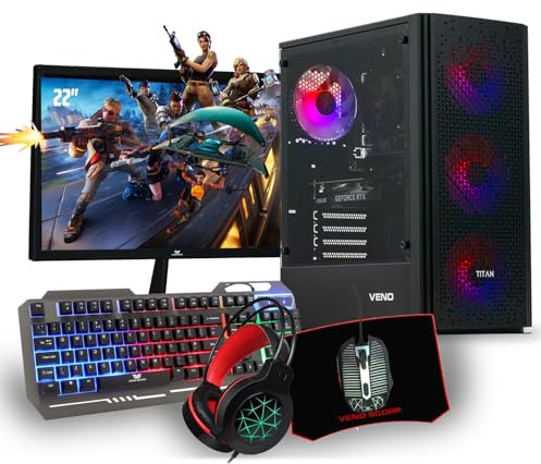 Veno Scorp Gaming PC Bundle Intel Core i7-3770 Processor RX 580 8GB Graphics Card - 16GB Ram - 1TB SSD - 550W PSU - Windows 10 Pro - WiFi - Titan 4