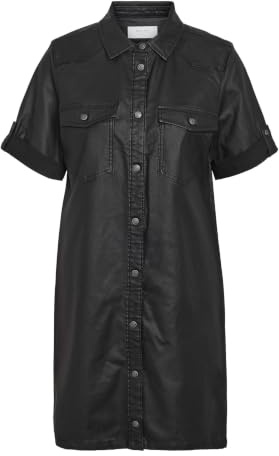Noisy May Damen Nmnew Signe S/S Coated Denim Dress Noos Nmnew Signe S/S Coated Denim Dress Noos (1er Pack)
